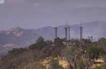 Fire in Angels Camp in Calaveras County—PG&E camera