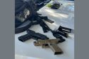Guns discovered during arrest—SPD photo