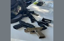 Guns discovered during arrest—SPD photo