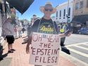 No Kings protest in Courthouse Park in Sonora -- Photo taken by Tracey Petersen