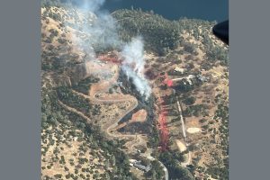 Jackson Fire burning near Jacksonville Road in the Jamestown area of Tuolumne County—CAL Fire TCU photo