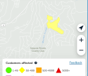 PG&E power outage in Arnold area of Calaveras County—PG&E map