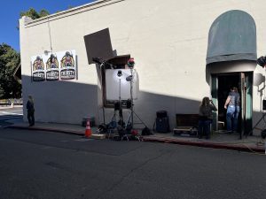 The romance movie "I've Got You" being filmed at the Thirsty Prospector in downtown Sonora -- Photo taken by Tracey Petersen