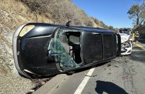 Three-vehicle crash on HWY 12 in the Valley Springs area of Calaveras County—CCF photo