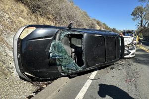 Three-vehicle crash on HWY 12 in the Valley Springs area of Calaveras County—CCF photo