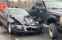 Three-vehicle crash on HWY 26 near Olive Orchard Road in Valley Springs -- CCF photo