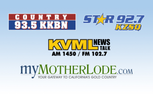 93.5 KKBN, Star 92.7, KVML AM 1450 and FM 102.7, MyMotherLode.com Logos