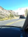 Big rig partially blocking HWY 108 after going off the roadway -- Photo taken by Carole Phipps around noon