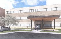 An architectural rendering of the future Digestive Health Center on the ground floor of the Professional Center, 900 Greenley Road