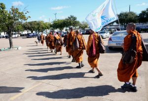 Monks Walk for Peace Accident