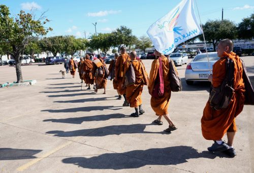 Monks Walk for Peace Accident