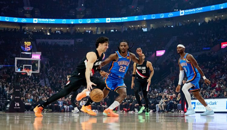 Trail Blazers Thunder Basketball