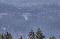 Amorosa Fire burning in the San Andreas area of Calaveras County—PGE live camera