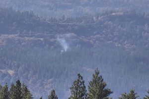 Amorosa Fire burning in the San Andreas area of Calaveras County—PGE live camera