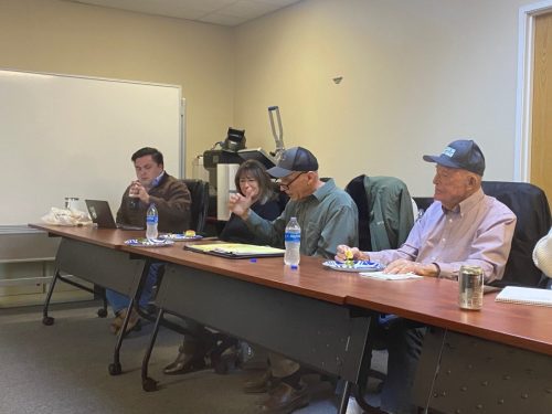(L-R), Nathan Alonzo of PG&E, Vicki Albrecht, Mike Albrecht, and Dick Pland