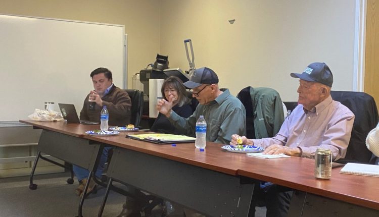 (L-R), Nathan Alonzo of PG&E, Vicki Albrecht, Mike Albrecht, and Dick Pland