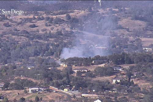 Blake Fire burning in Valley Springs area of Calaveras County -- PG&E map