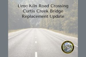 Tuolumne County Public Works suspend work on the bridge crossing Curtis Creek—TCPW graphic