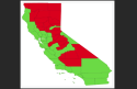 Prop 50 results, Green was in support and Red opposed