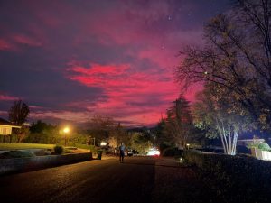 Northern Lights, Aurora Borealis, visible in Sonora
