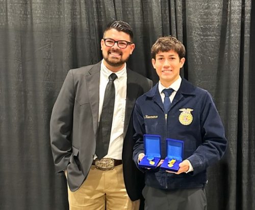 FFA Chapter Advisor Jackson Sawyer and Peyton Heermance