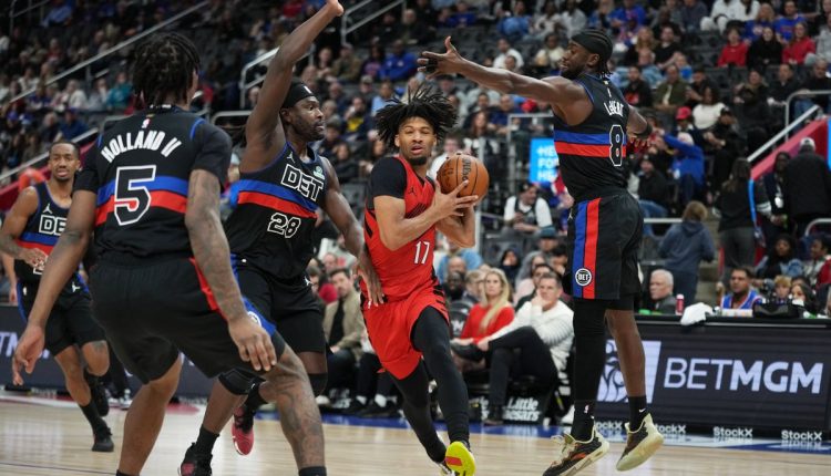 Trailblazers Pistons Basketball