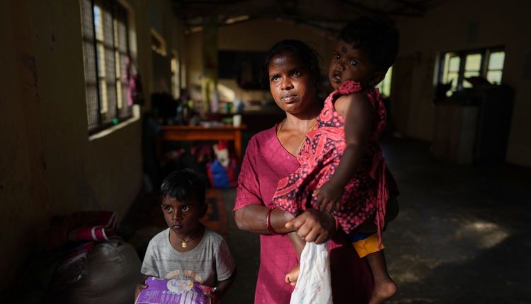 APTOPIX Climate Sri Lanka Cyclone Displacement