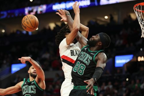 Celtics Trail Blazers Basketball