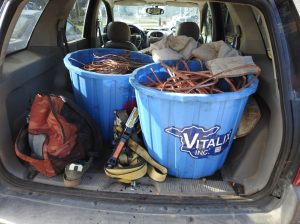 Copper Wire Confiscated during search