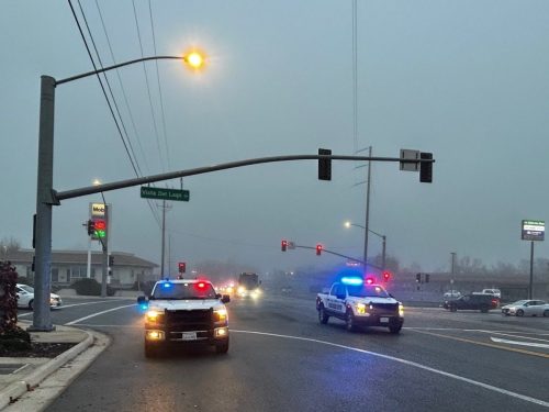 Motorcade for Calaveras Football Team