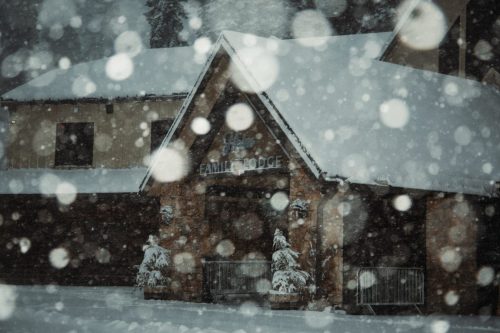 Heavy Snow Falling At Dodge Ridge