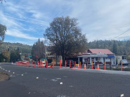 Caltrans construction of the Murphys Median on Highway 4