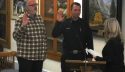 Chris Gorsky and Brittan Gregory take the oath of office