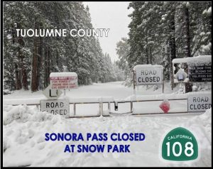 Sonora Pass Closed