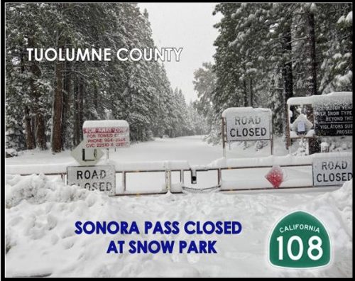 Sonora Pass Closed