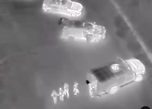 Surveillance footage of Brandon Salter being taken into custody