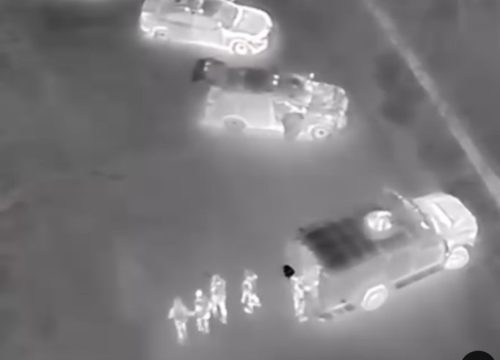 Surveillance footage of Brandon Salter being taken into custody