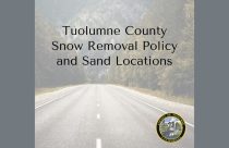 Tuolumne County Snow Removal Policy and Sand Location graphic