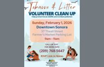 Flyer for the Tobacco & Litter Cleanup in Sonora—TCHD flyer