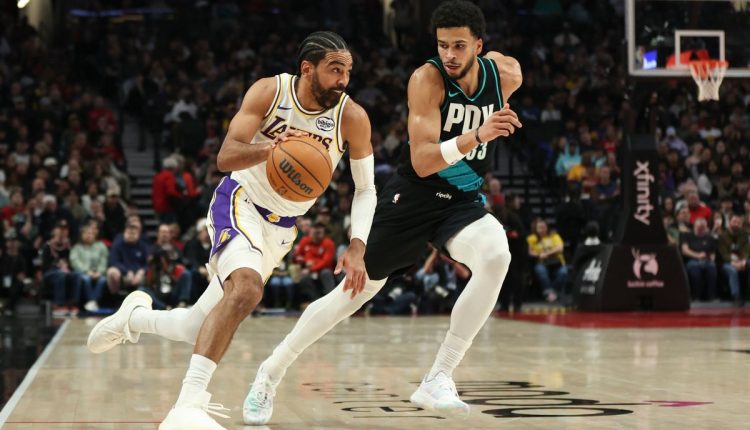 Lakers Trail Blazers Basketball