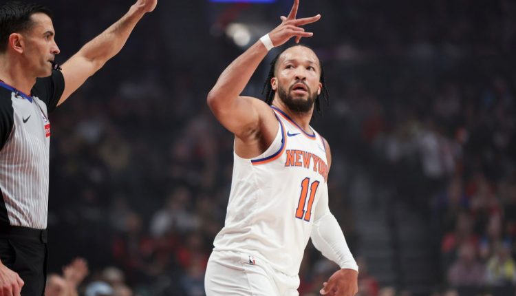 Knicks Trail Blazers Basketball