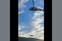 Medical helicopter hoist and rope rescue in the Tuolumne Canyon area of Tuolumne County—TCSO photo