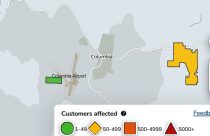 Power outage in Columbia—PG&E map
