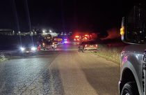 Scene of the explosion in Chinese Camp—CAL Fire TCU photo