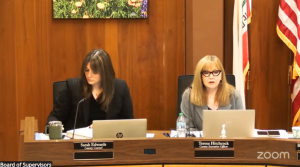 Calaveras CEO Teresa Hitchcock speaks to the Board of Supervisors