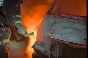 Van fire in Valley Springs, Calaveras County—CCF photo