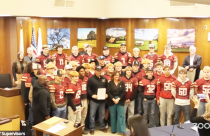 Calaveras Football Team Poses With Board of Supervisors