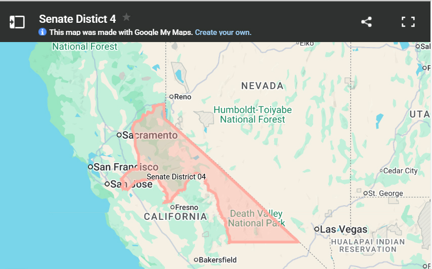 CA State Senate Dist. 4 map