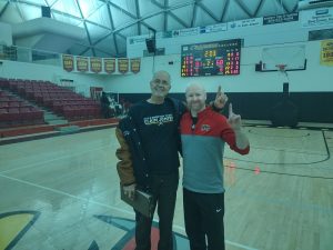 Hall of Fame Coach Denny Aye (left) with Current Columbia Coach Rob Hoyt
