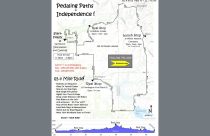 Map of 17th Pedaling Paths to Independence Charity Bike Ride including along Milton Road in Calaveras County
